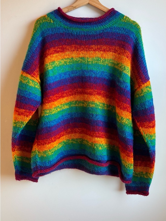 Yeti Sweaters - Wool Rainbow Stripe Women’s Sweater